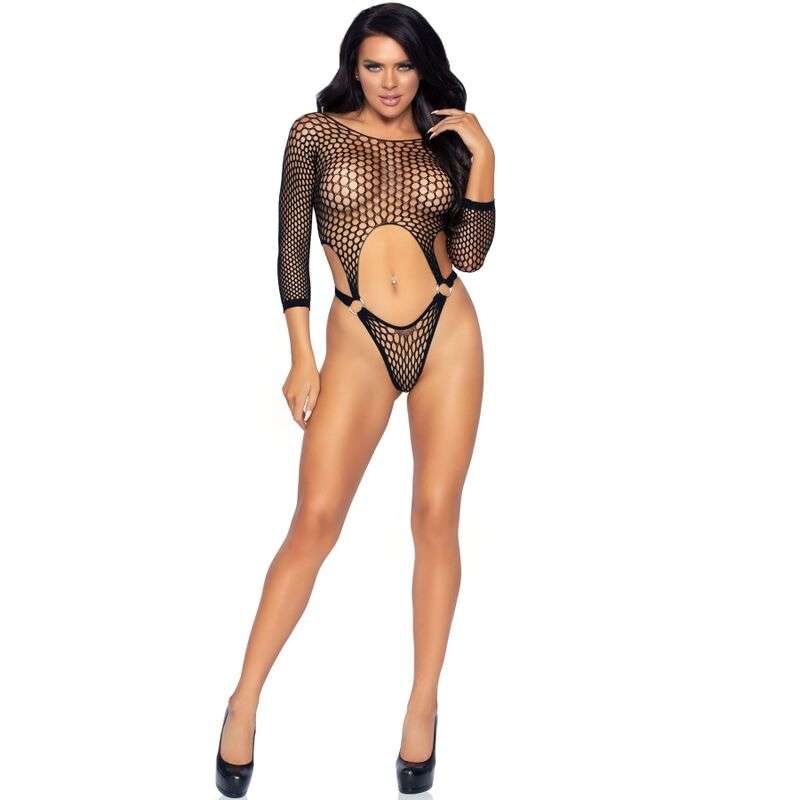 Body Sexy a Rete Top Body Leg Avenue con Perizoma Nero o Bianco 18 Body Sexy a Rete Top Body Leg Avenue con Perizoma Nero o Bianco 18