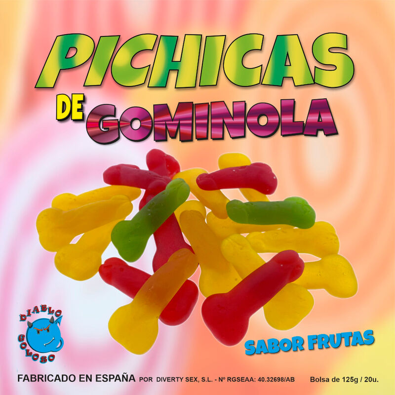 Caramelle Gommose Gusto Frutta a Forma di Pene Diablo Picante Caramelle Gommose Gusto Frutta a Forma di Pene Diablo Picante