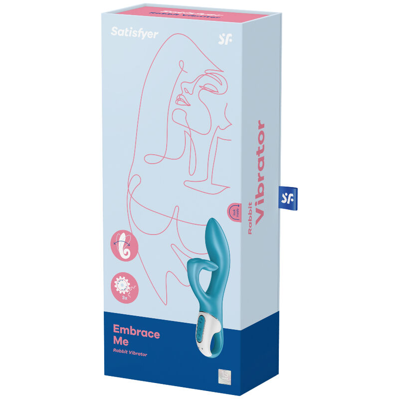 Vibratore Rabbit Satisfyer Embrace Me G-Spot Turchese 4 Vibratore Rabbit Satisfyer Embrace Me G-Spot Turchese 4