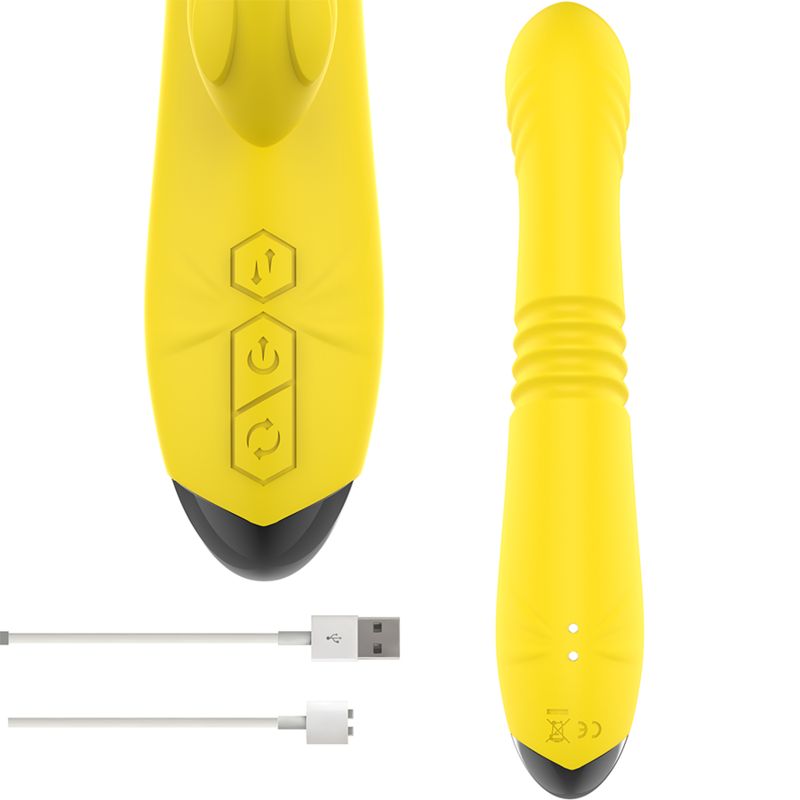 Vibratore Multifunzione Toky Up & Down con Stimolatore Clitorale Giallo 4 Vibratore Multifunzione Toky Up & Down con Stimolatore Clitorale Giallo 4