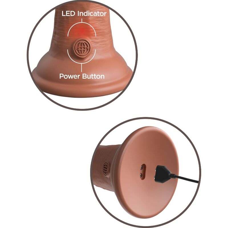 Vibratore Realistico King Cock Elite In Silicone 20,3 Cm Caramello 6 Vibratore Realistico King Cock Elite In Silicone 20,3 Cm Caramello 6