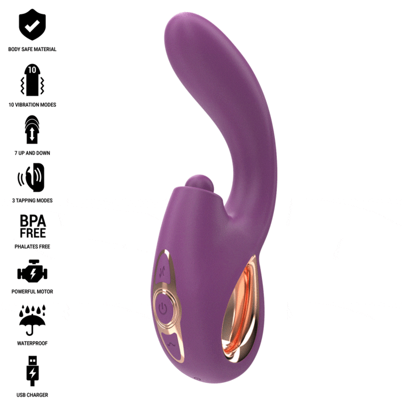 Vibratore Punto G Intense Lali Multifunzione Tapping Thrust Viola