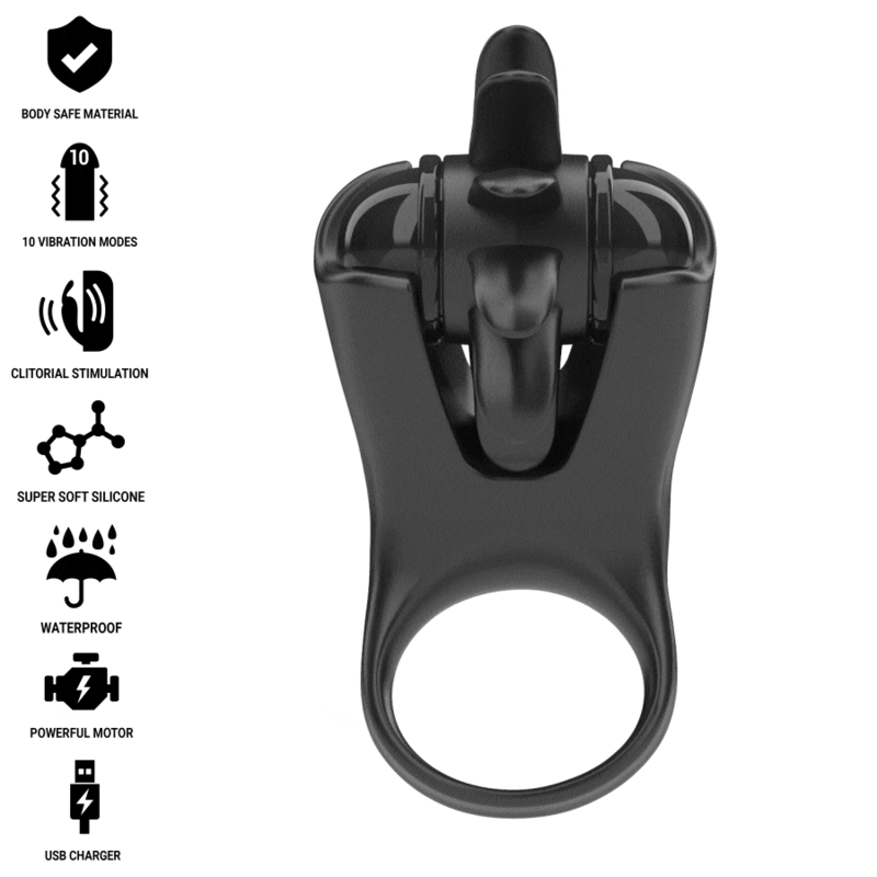 Anello Fallico Intense Mabel 10 Vibrazioni Con Stimolatore Clitoride