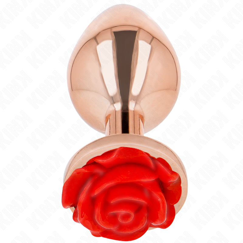 Plug Anale Kink In Oro Rosa Con Rosa Rossa L 2 Plug Anale Kink In Oro Rosa Con Rosa Rossa L 2