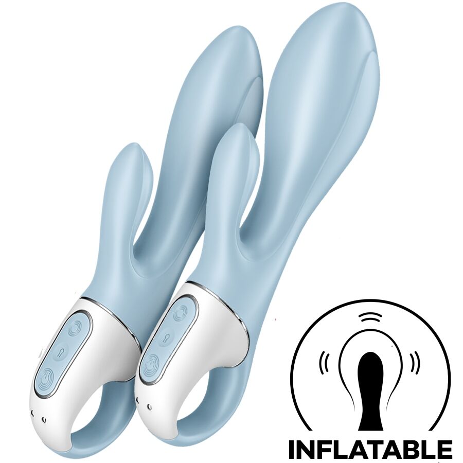 Vibratore Gonfiabile Rabbit Satisfyer Air Pump Bunny 1 Blu
