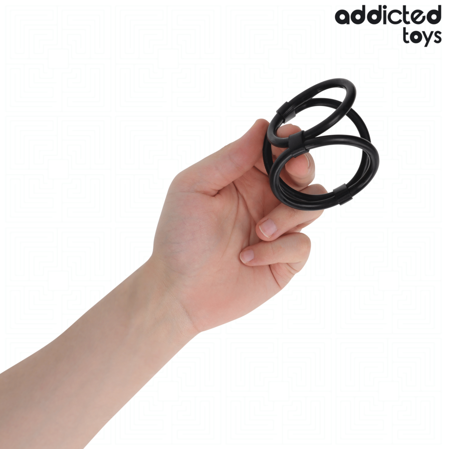 Anello Per Pene Triplo Addicted Toys 3 Anello Per Pene Triplo Addicted Toys 3