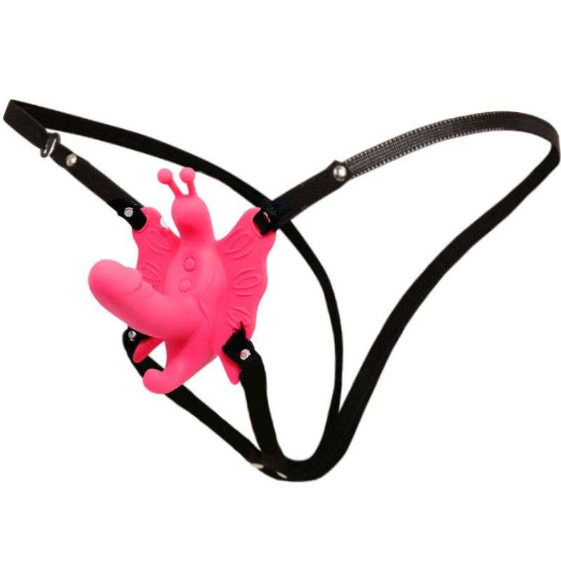 Stimolatore Punto G Imbracatura a Farfalla Vibrante rosa 2 Stimolatore Punto G Imbracatura a Farfalla Vibrante rosa 2