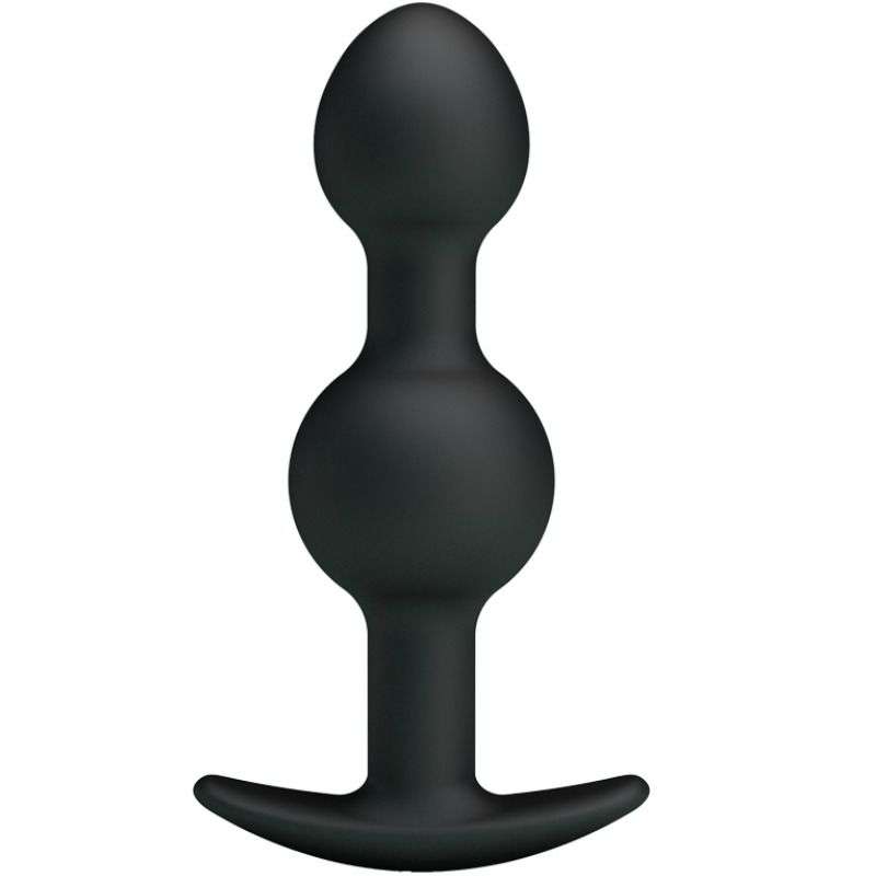 Plug con Palline Anali in Silicone Nero – Pretty Bottom Plug con Palline Anali in Silicone Nero – Pretty Bottom