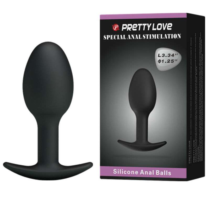Buttplug Anale Pretty Love in Silicone 6.5 cm nero Buttplug Anale Pretty Love in Silicone 6.5 cm nero