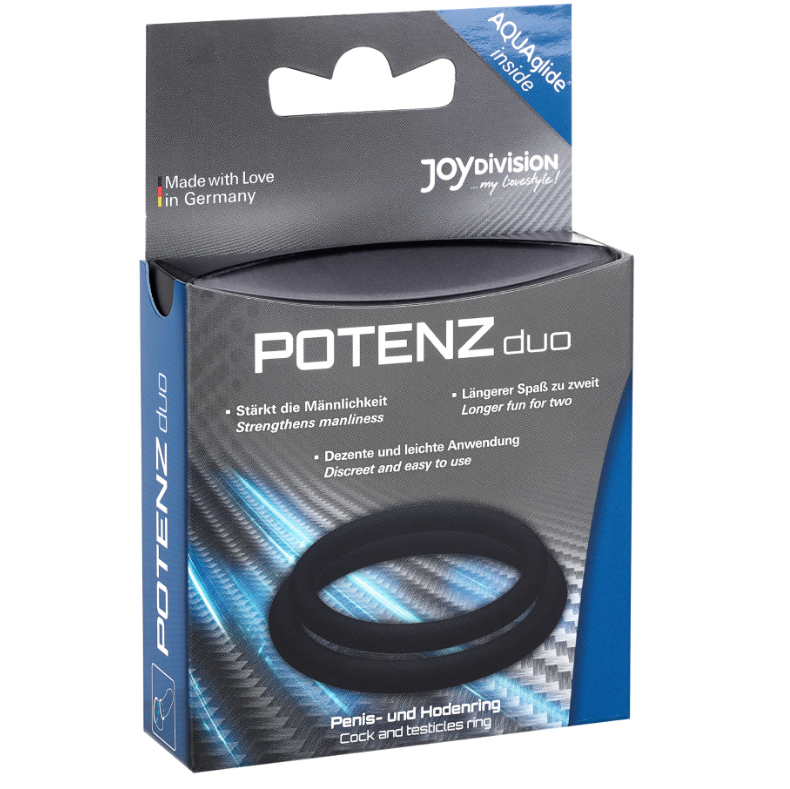 Anelli Fallici Potenz Duo in silicone medio nero 3 Anelli Fallici Potenz Duo in silicone medio nero 3