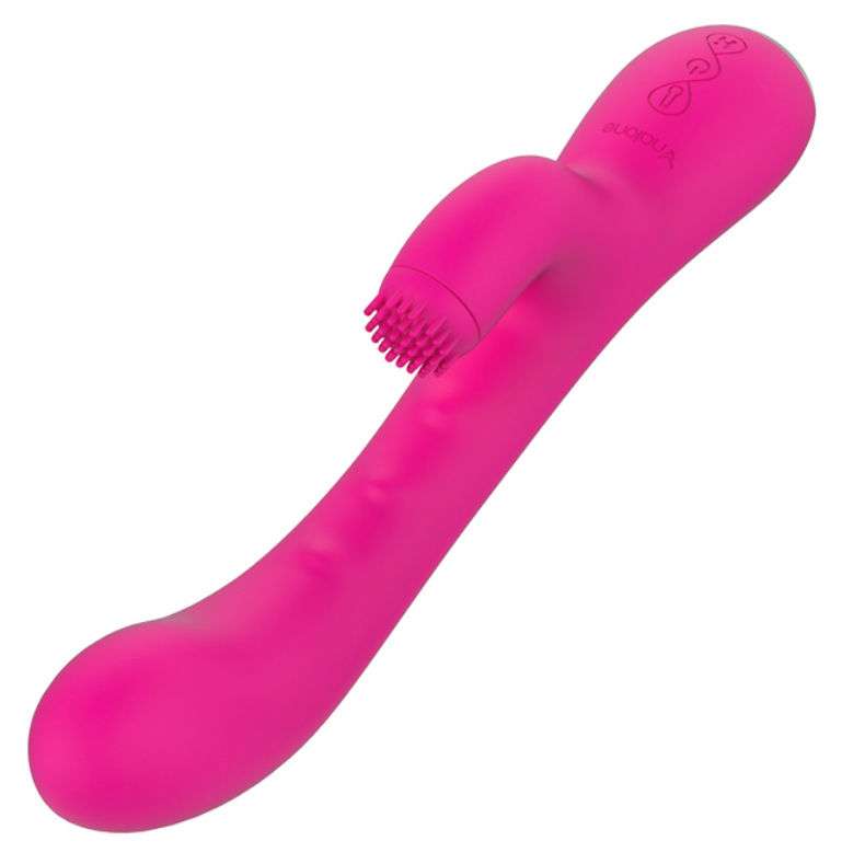 Vibratore Rabbit Idolo Nalone con Rotazione Clitoriale e Calore rosa