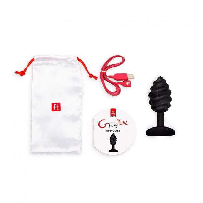 Plug Anale Gplug Twist  con Vibrazione nero