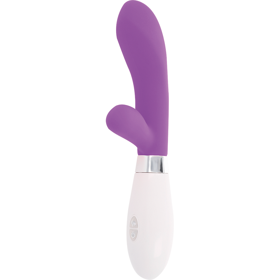 Vibratore Rabbit Glossy Jackson colore Viola e Bianco 2 Vibratore Rabbit Glossy Jackson colore Viola e Bianco 2