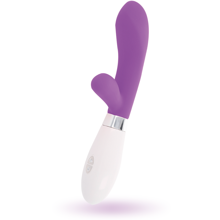 Vibratore Rabbit Glossy Jackson colore Viola e Bianco 4 Vibratore Rabbit Glossy Jackson colore Viola e Bianco 4