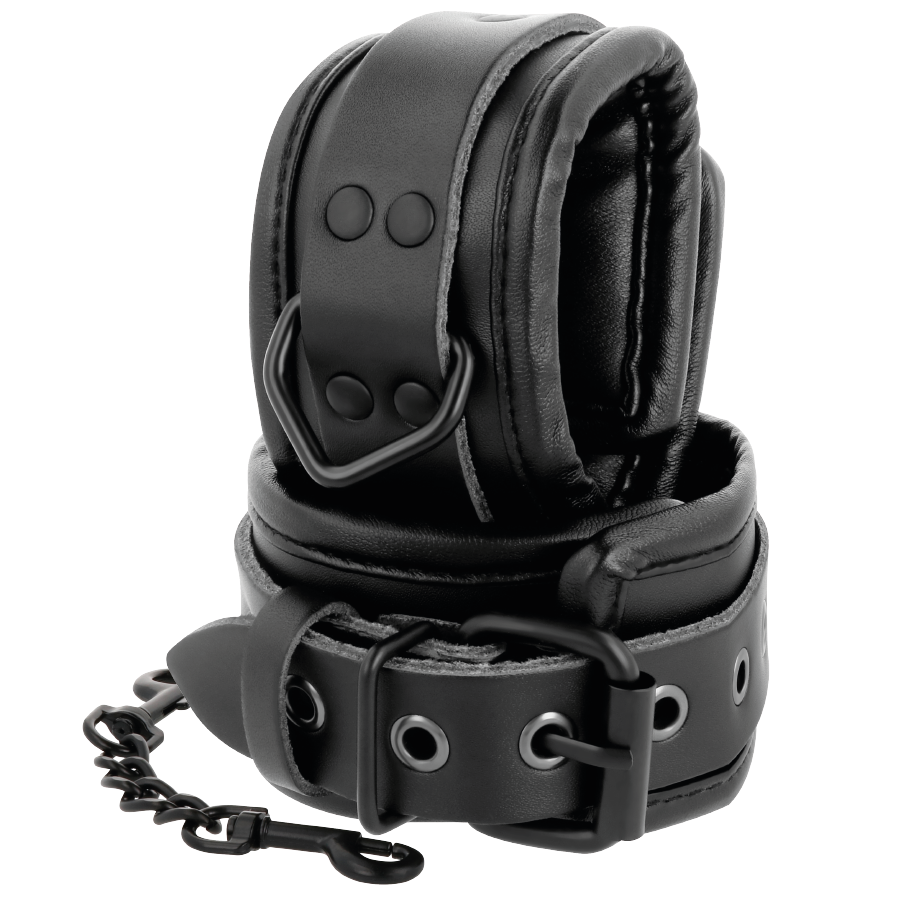 Polsini Costrittivi Darkness Leather Wrist Restraints Nero 3 Polsini Costrittivi Darkness Leather Wrist Restraints Nero 3