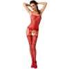 Bodystocking Passion Woman BS050 Corpetto e Reggicalze Rosso