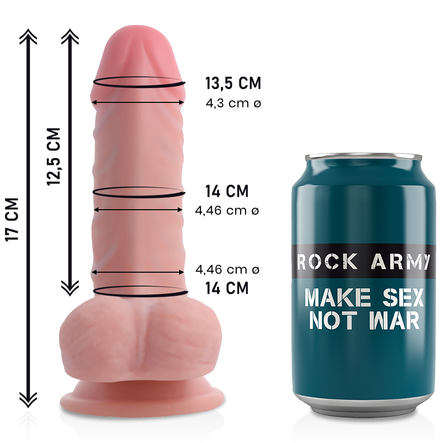Dildo con Testicoli color Carne – Dual Density Panzer Dildo con Testicoli color Carne – Dual Density Panzer