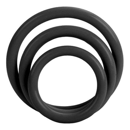 Set 3 Anelli Fallici nero – Calex Tri-Rings Set 3 Anelli Fallici nero – Calex Tri-Rings