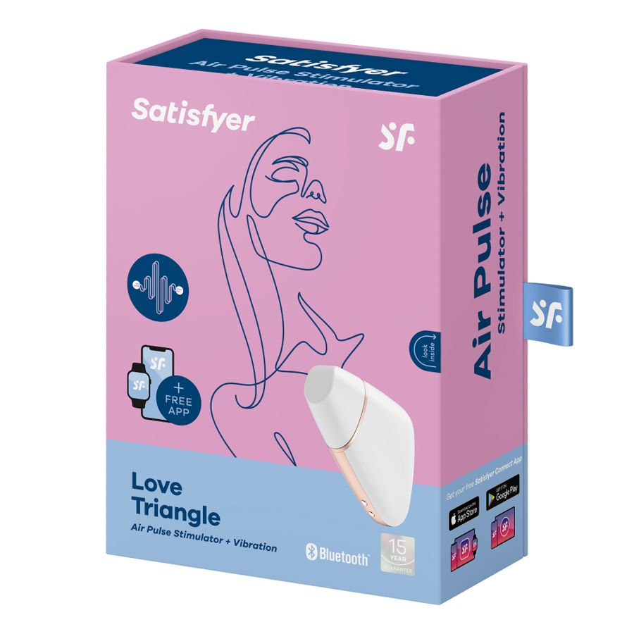 Stimolatore Satisfyer Love Triangle Bianco e Oro 5 Stimolatore Satisfyer Love Triangle Bianco e Oro 5