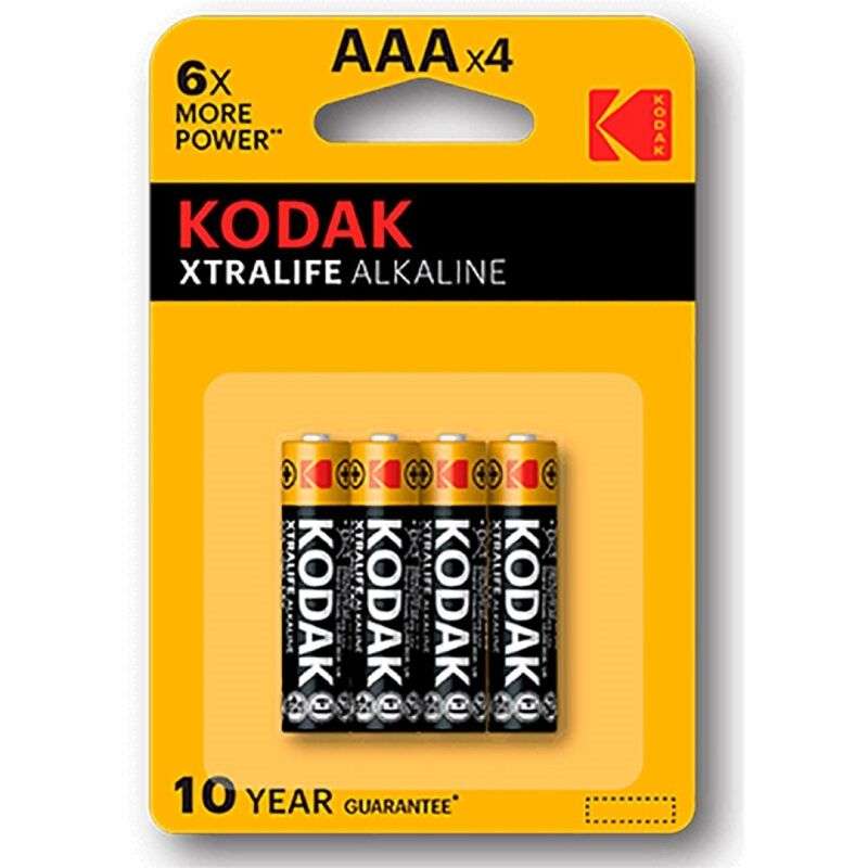 Batteria Alcalina Kodak Xtralife Aaa Lr03 Blister x 4 Batteria Alcalina Kodak Xtralife Aaa Lr03 Blister x 4