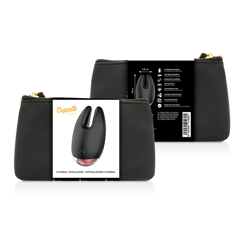 Stimolatore del Cllitoride Coquette Chic Desire nero e oro 9 Stimolatore del Cllitoride Coquette Chic Desire nero e oro 9