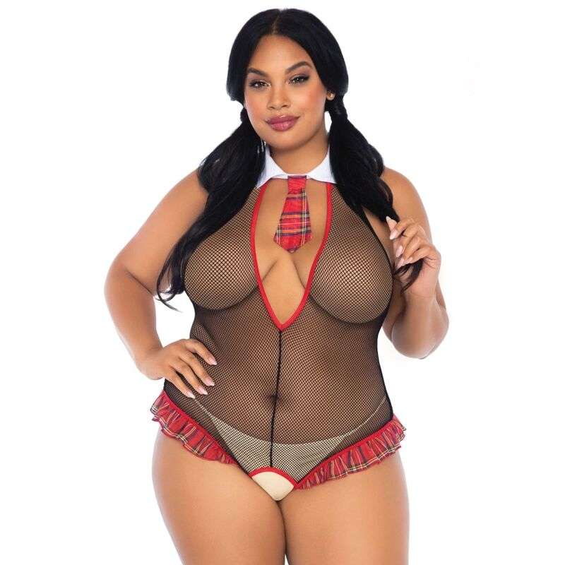 Body Sexy Leg Avenue Teddy Schoolgirl con Apertura Curvy Body Sexy Leg Avenue Teddy Schoolgirl con Apertura Curvy