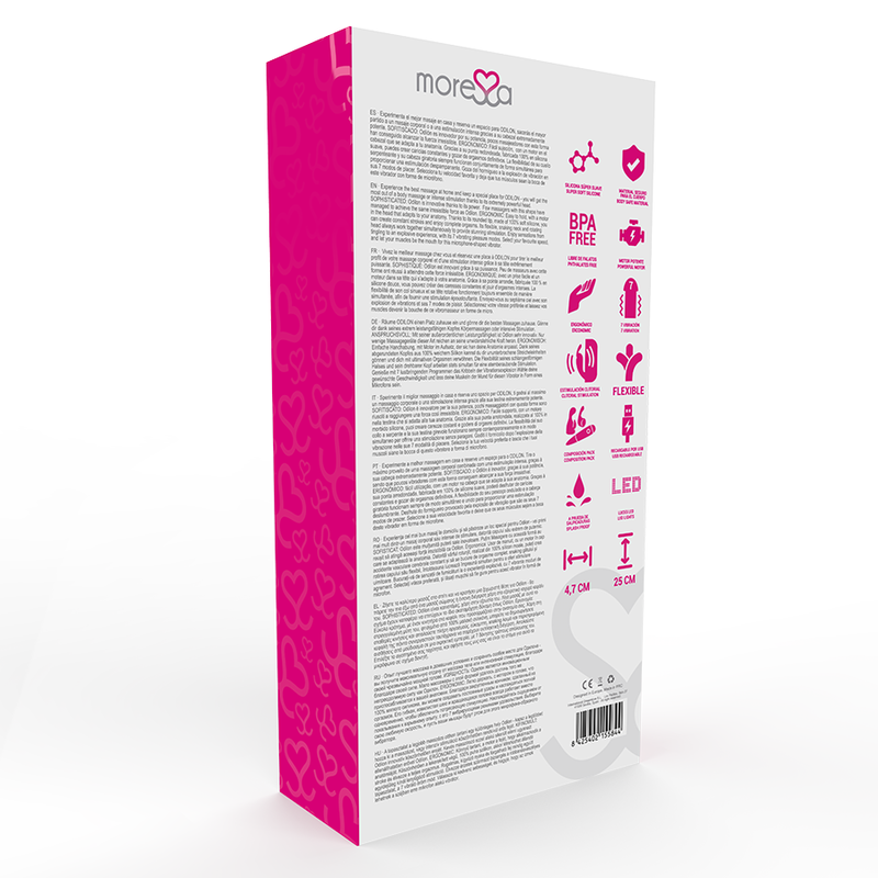 Massaggiatore Erotico Moressa Odilon Premium Silicone colore Rosa 3 Massaggiatore Erotico Moressa Odilon Premium Silicone colore Rosa 3