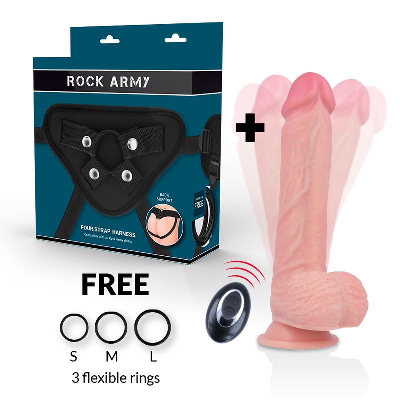 Strap On Dildo Vibrante Dual Density Apache – 22cm 3 Strap On Dildo Vibrante Dual Density Apache – 22cm 3