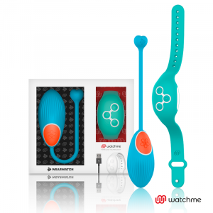 Ovulo Vibrante Wearwatch con Telecomando da Polso Blu e Acquamarina Ovulo Vibrante Wearwatch con Telecomando da Polso Blu e Acquamarina