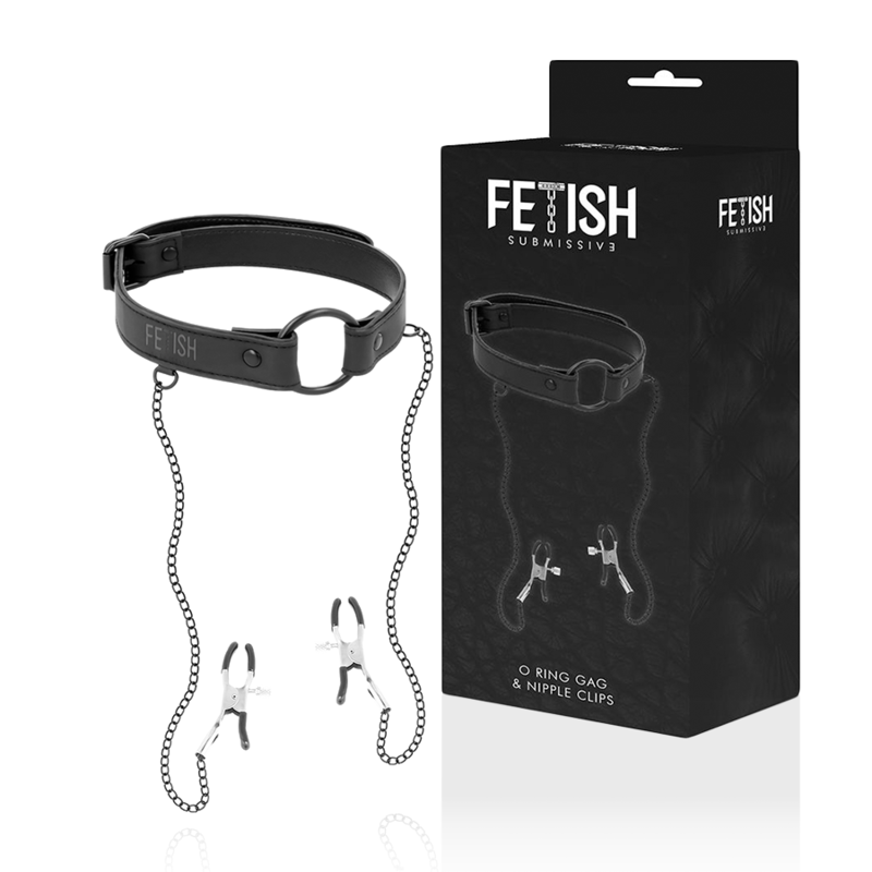 Anello Gag Con Morsetti Per Capezzoli Fetish Submissive