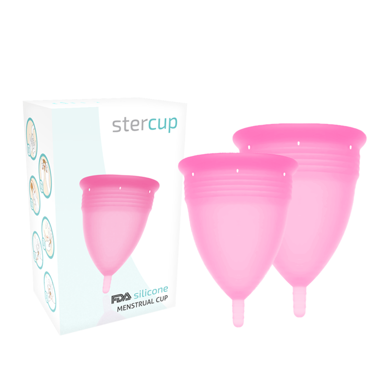 Coppetta mestruale STERCUP taglia S + L rosa