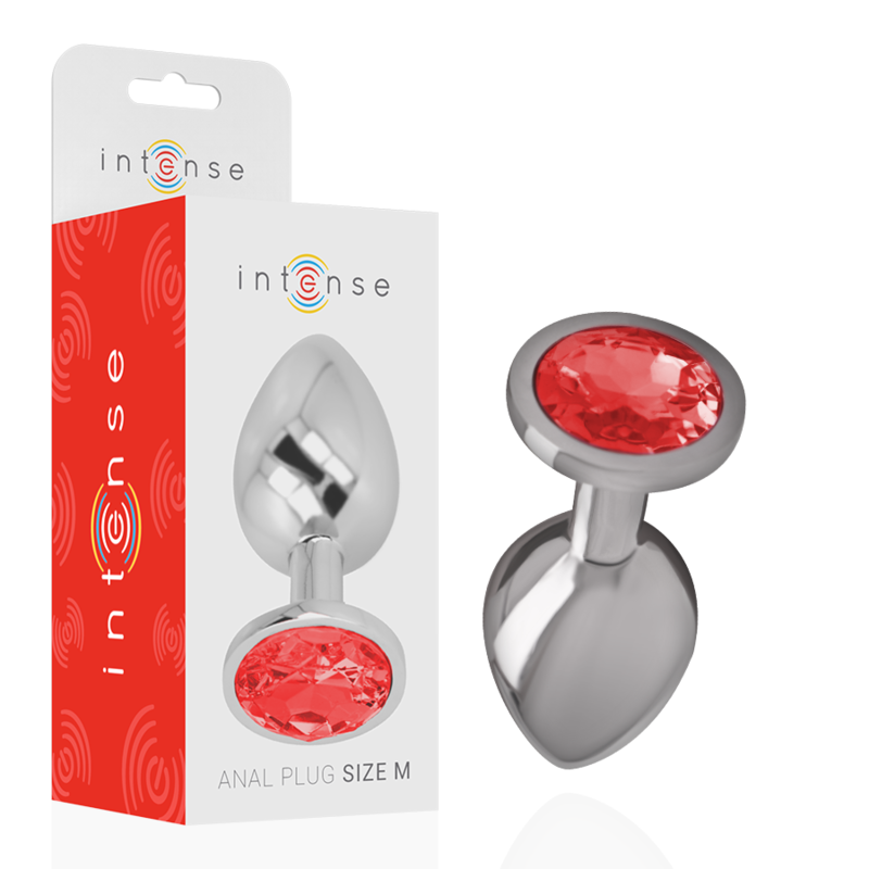Plug Anale In Metallo Intense Con Cristallo Rosso Misura M