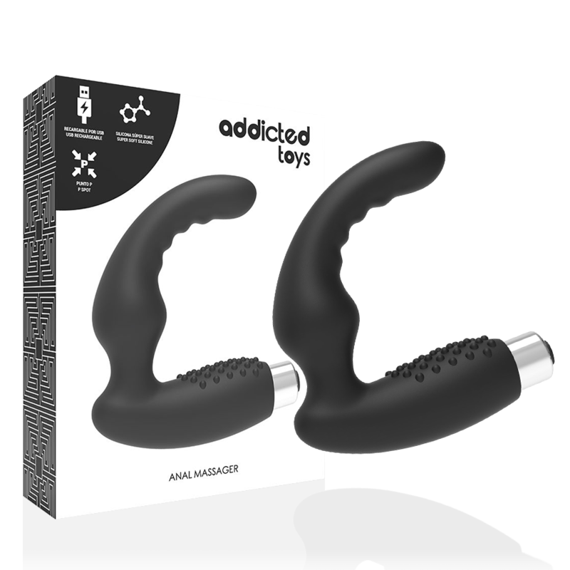 ADDICTED TOYS – VIBRATORE PROSTATICO RICARICABILE MODELLO 2 – NERO