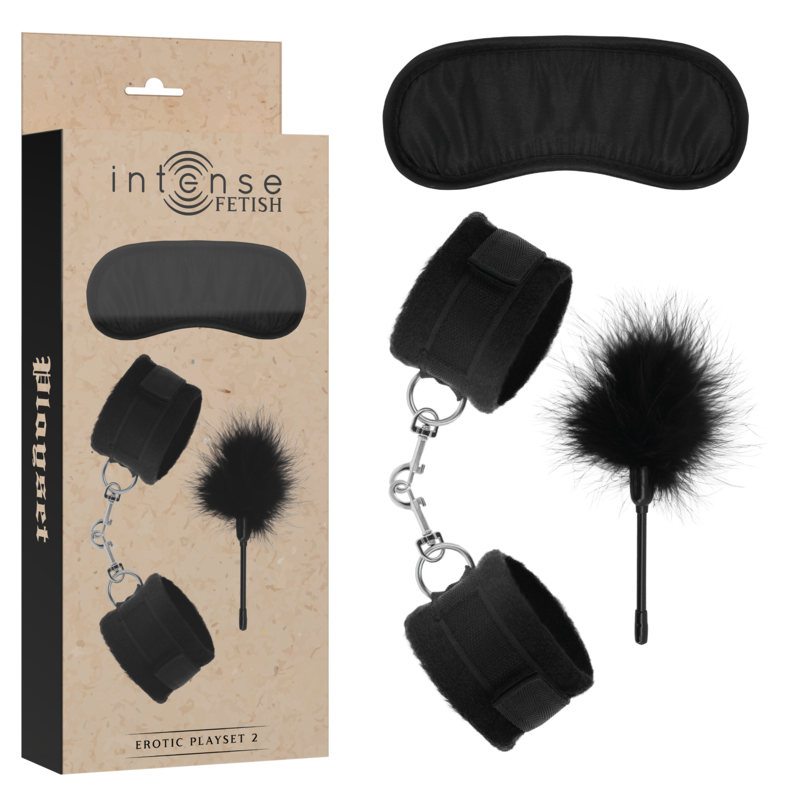 Kit Erotico Intense Fetish Playset 2 Con Manette Maschera E Tickler