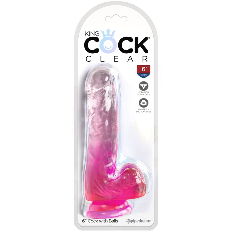 Dildo Realistico King Cock Clear 13.5 Cm Rosa 2 Dildo Realistico King Cock Clear 13.5 Cm Rosa 2