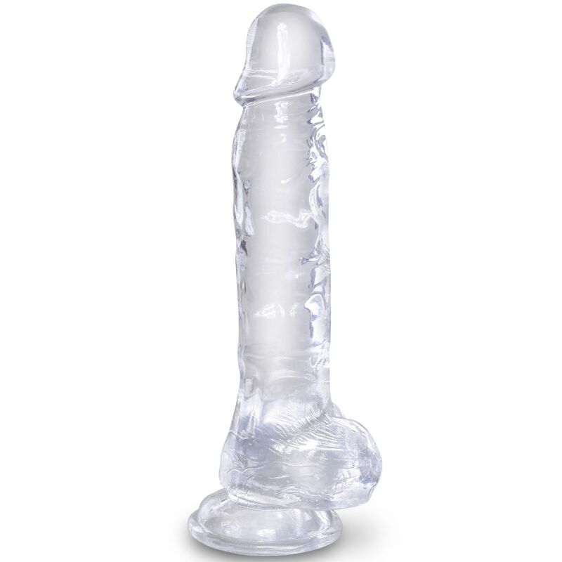 Pene Realistico Testicoli King Cock Clear 16.5 Cm Trasparente