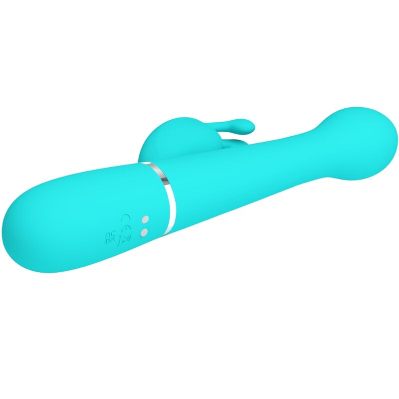 Vibratore Rabbit Pretty Love Dejon 3 In 1 Verde Acqua 4 Vibratore Rabbit Pretty Love Dejon 3 In 1 Verde Acqua 4