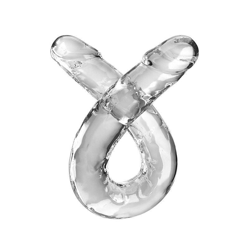 Dildo Doppio King Cock Double Trouble 46 Cm Trasparente