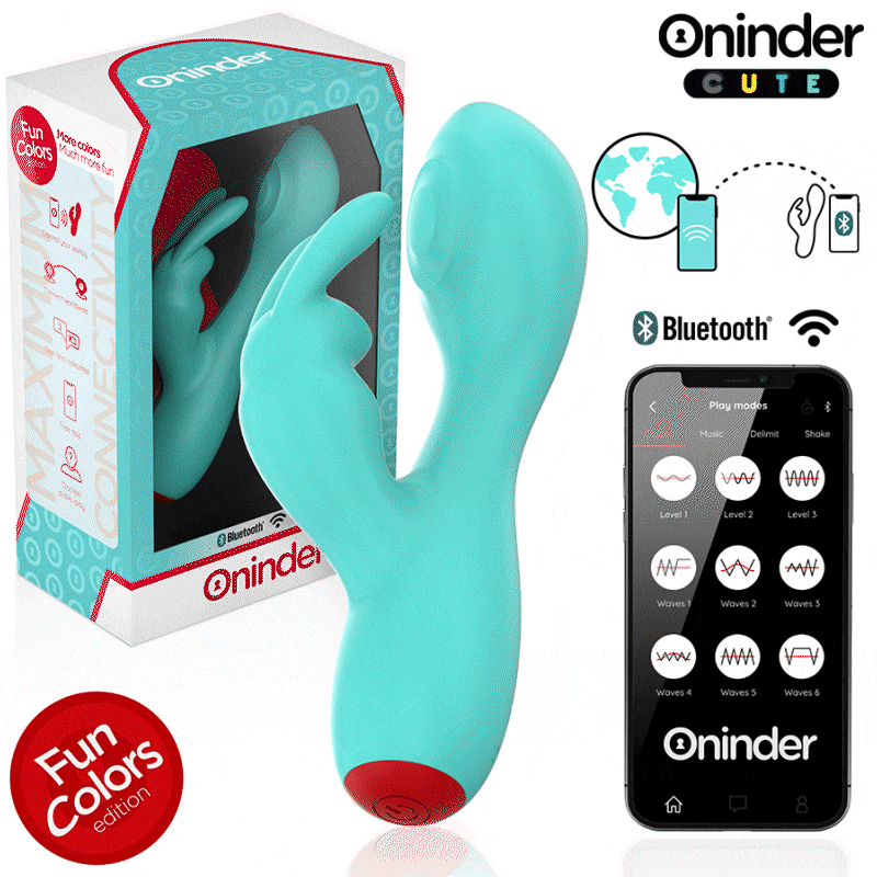 Vibratore Clitorideo Punto G Oninder Cute Love Bunny con App 5 Vibratore Clitorideo Punto G Oninder Cute Love Bunny con App 5
