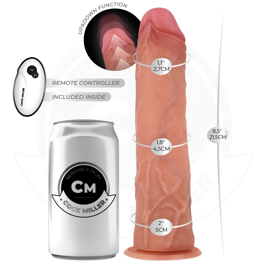 Dildo Iperrealistico con Ventosa e Spinta a Telecomando 21,5 Cm – CockMiller 4 Dildo Iperrealistico con Ventosa e Spinta a Telecomando 21,5 Cm – CockMiller 4