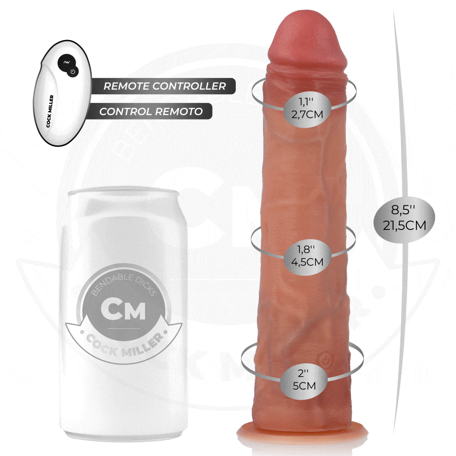 Dildo Iperrealistico con Ventosa e Spinta a Telecomando 21,5 Cm – CockMiller 2 Dildo Iperrealistico con Ventosa e Spinta a Telecomando 21,5 Cm – CockMiller 2