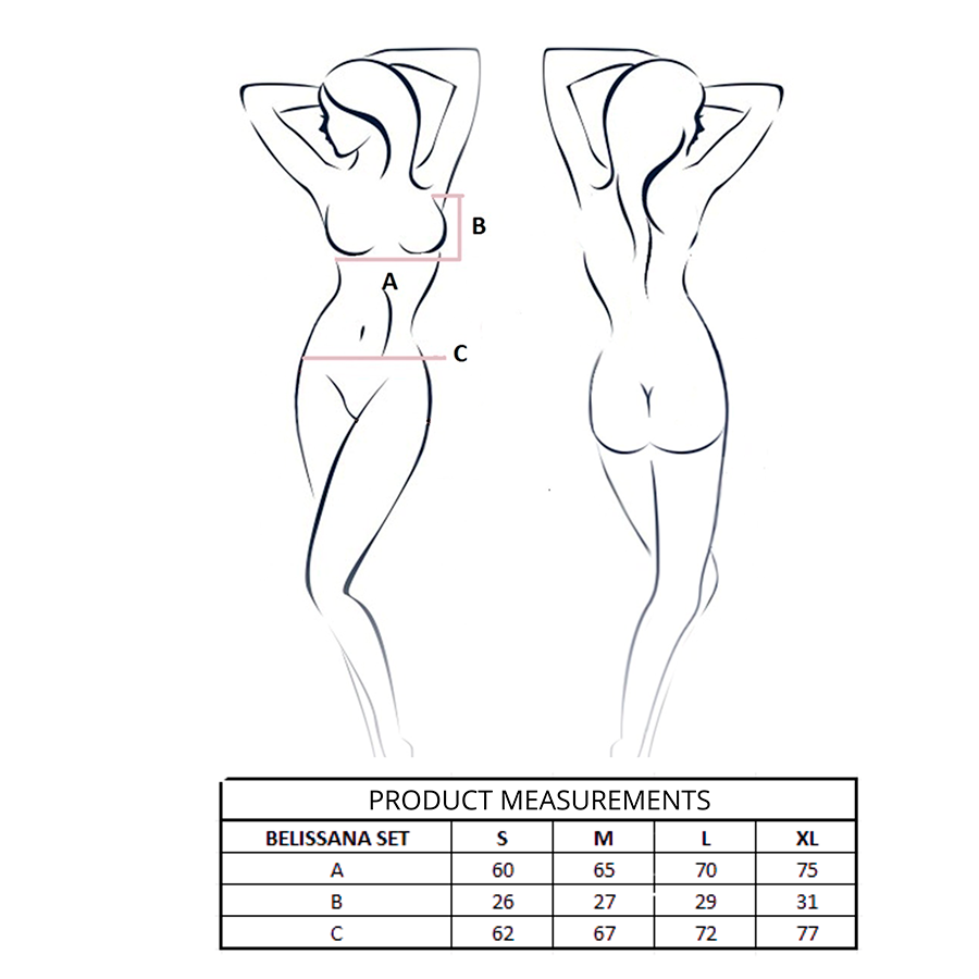 Completo Sexy Passion Belissana Reggiseno e Perizoma Blu S/M 12 Completo Sexy Passion Belissana Reggiseno e Perizoma Blu S/M 12