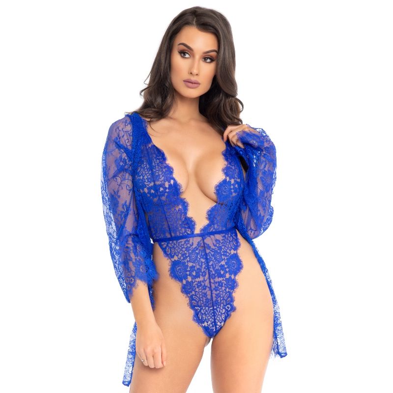 Body Sexy con Vestaglia Leg Avenue Blu S 3